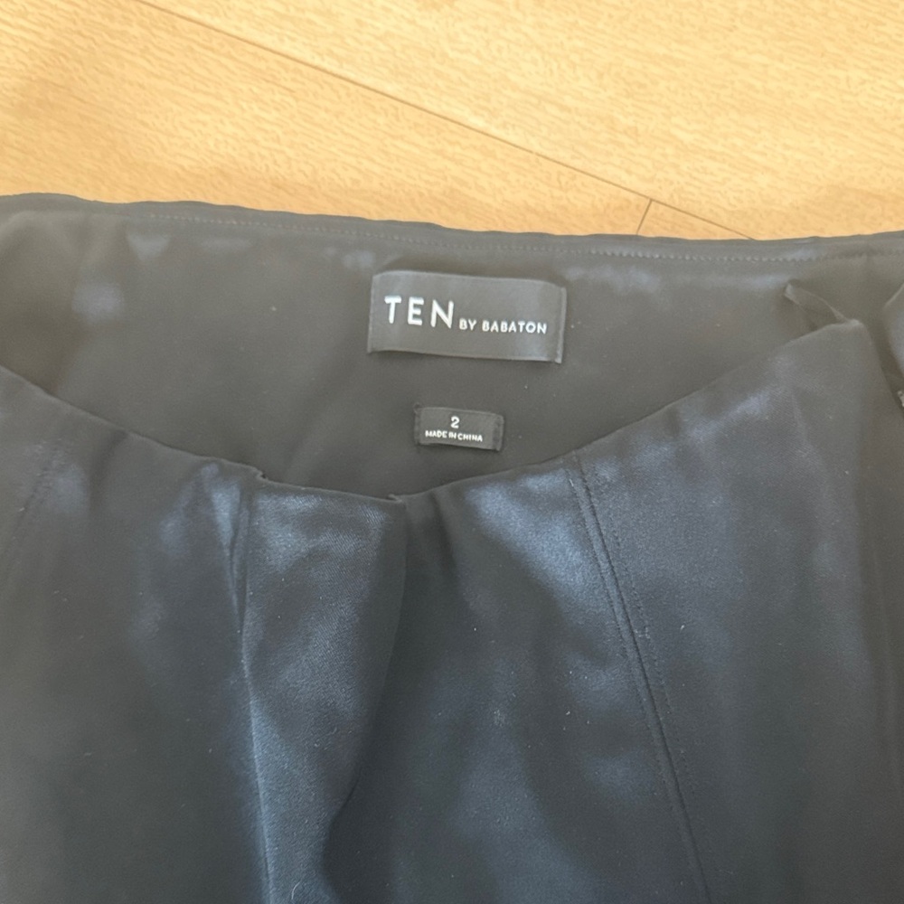 Aritzia Black Satin Mini Skirt